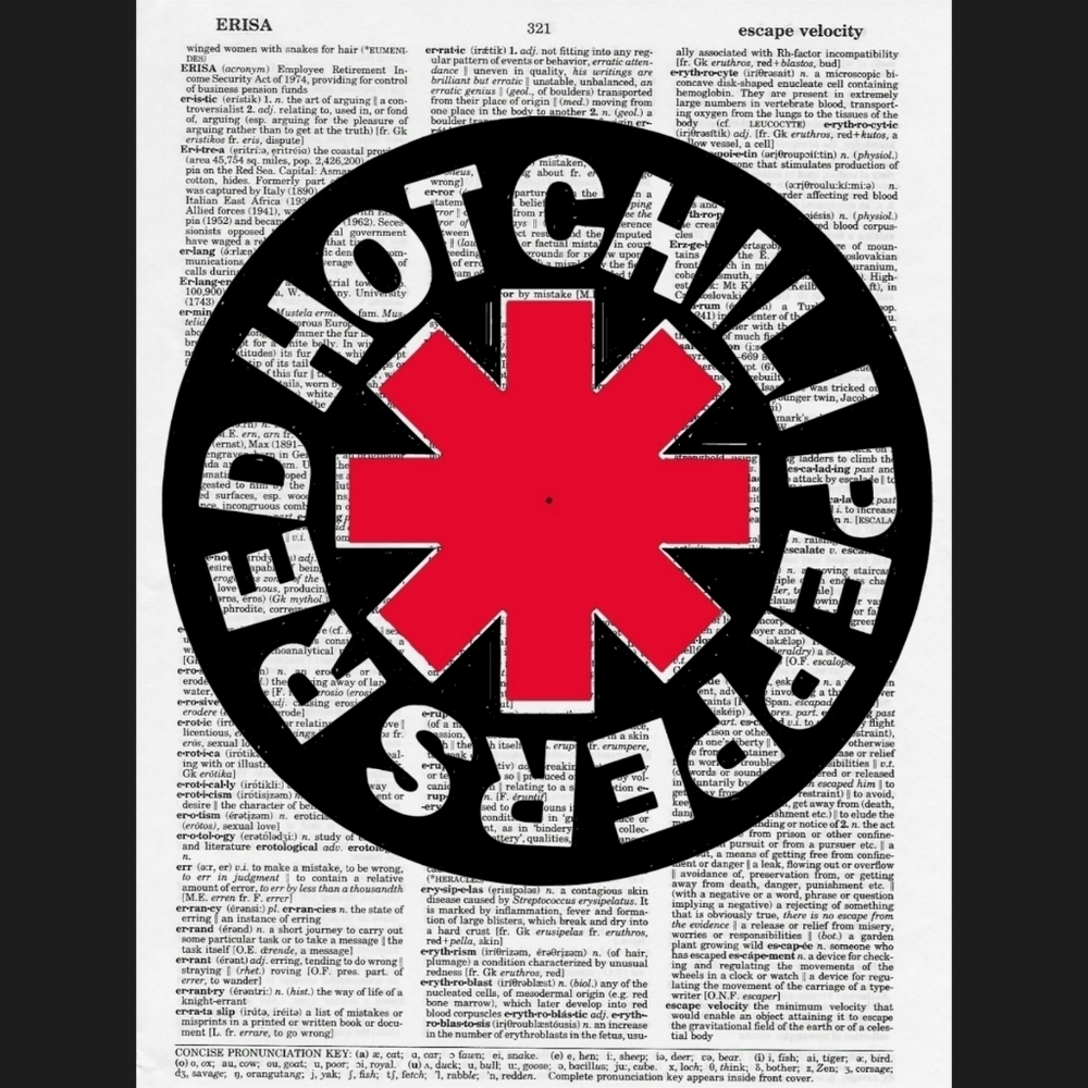 Red Hot Chilli Peppers Dictionary Art Print